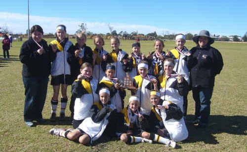 The Capricornia 12 years and Under Primary School girls’ hockey team were victorious at the 12 Years and Under State Championships in Toowoomba, and did not let in a solitary goal. The Capricornia 12 years and Under Primary School girls’ hockey team were victorious at the 12 Years and Under State Championships in Toowoomba, and did not let in a solitary goal.